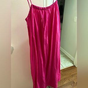 H&M long hot pink summer dress